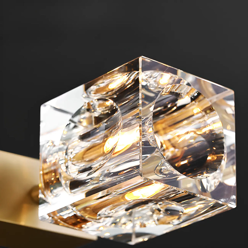 Suspension Glamour Golden Square Crystal Island