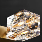 Suspension Glamour Golden Square Crystal Island