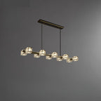 Suspension Glamour Golden Square Crystal Island