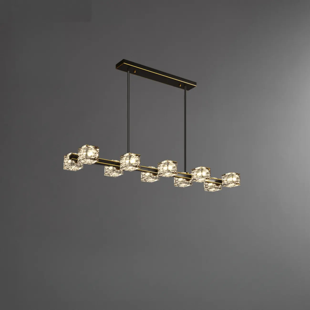 Suspension Glamour Golden Square Crystal Island