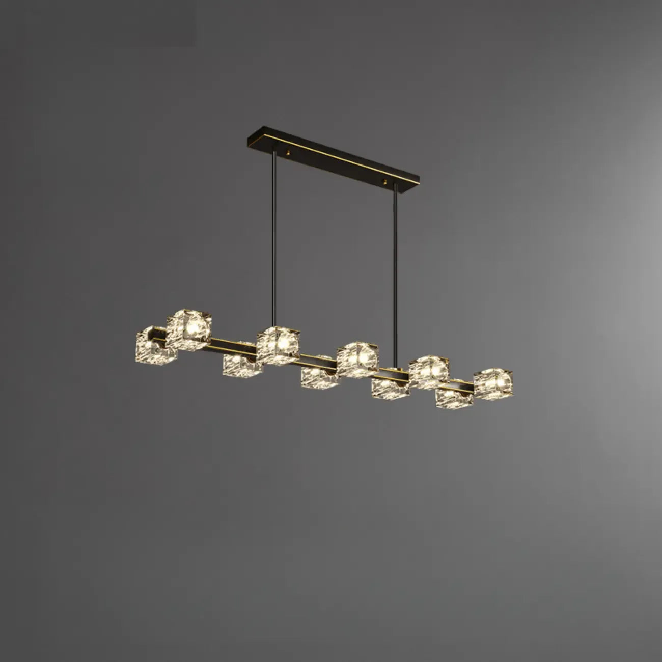 Suspension Glamour Golden Square Crystal Island
