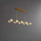 Suspension Glamour Golden Square Crystal Island