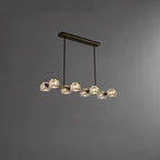 Suspension Glamour Golden Square Crystal Island
