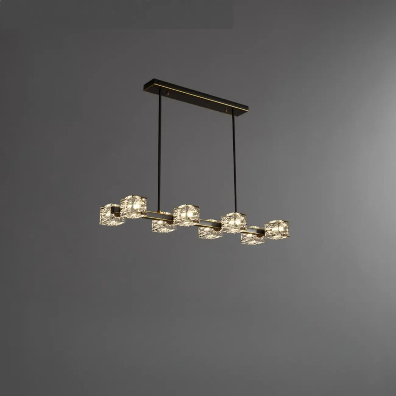 Suspension Glamour Golden Square Crystal Island