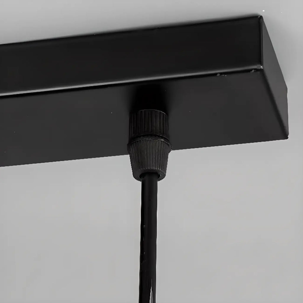 Lampadario a sospensione industriale nero in metallo per isola cucina