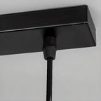 Lampadario a sospensione industriale nero in metallo per isola cucina