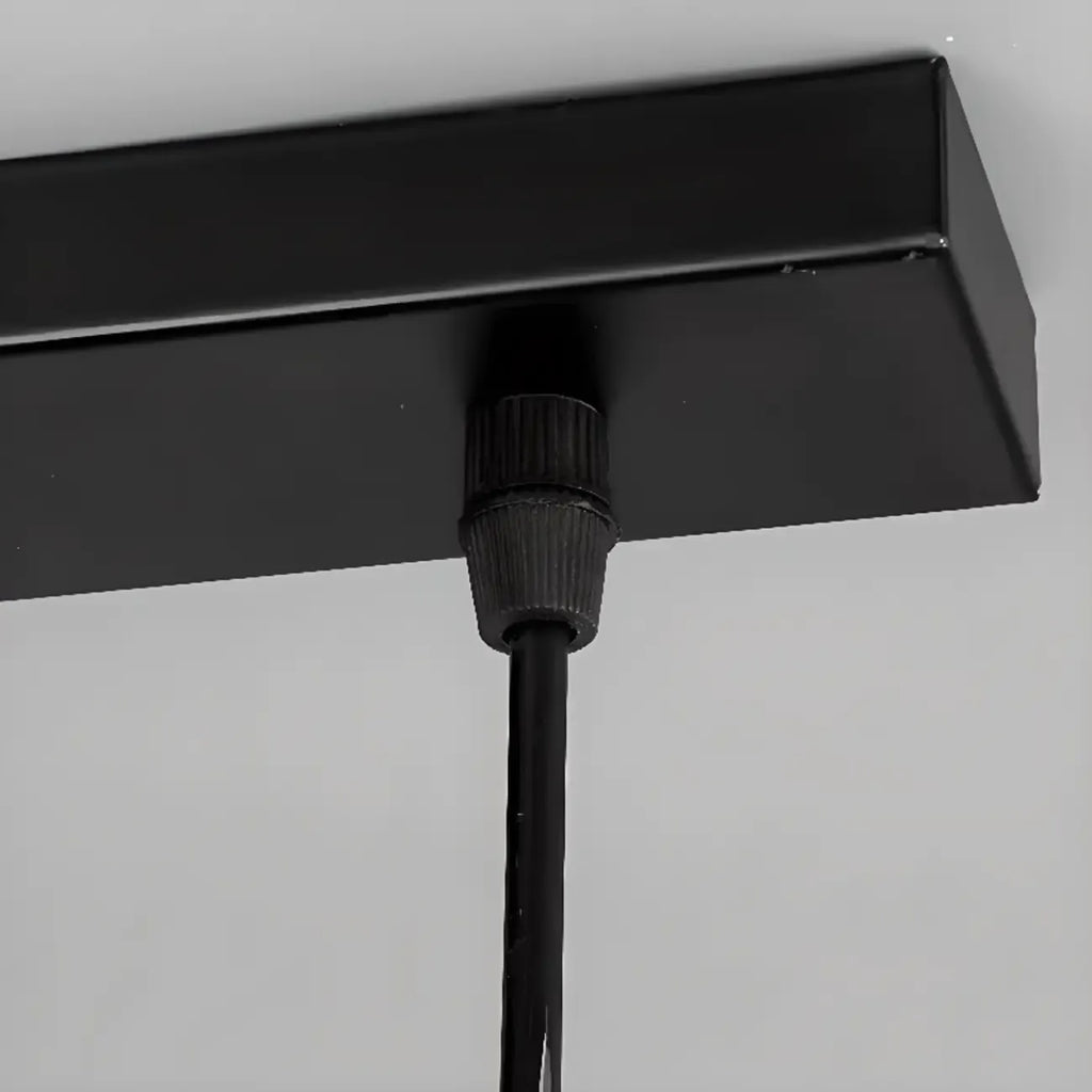 Lampadario a sospensione industriale nero in metallo per isola cucina