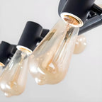 Lampadario a sospensione industriale nero in metallo per isola cucina