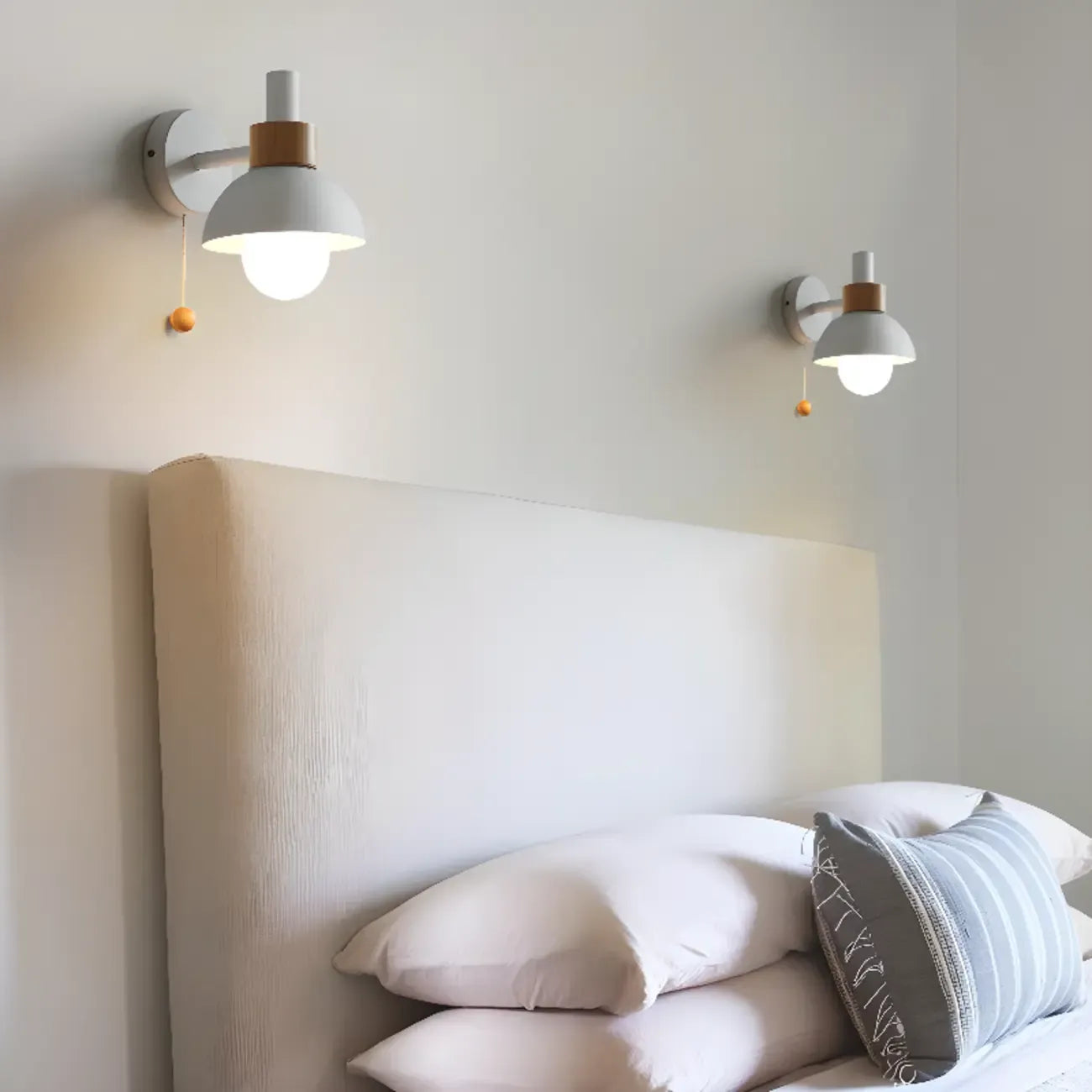 Chaînette pour applique murale moderne en forme de dôme pour miroir de salle de bain