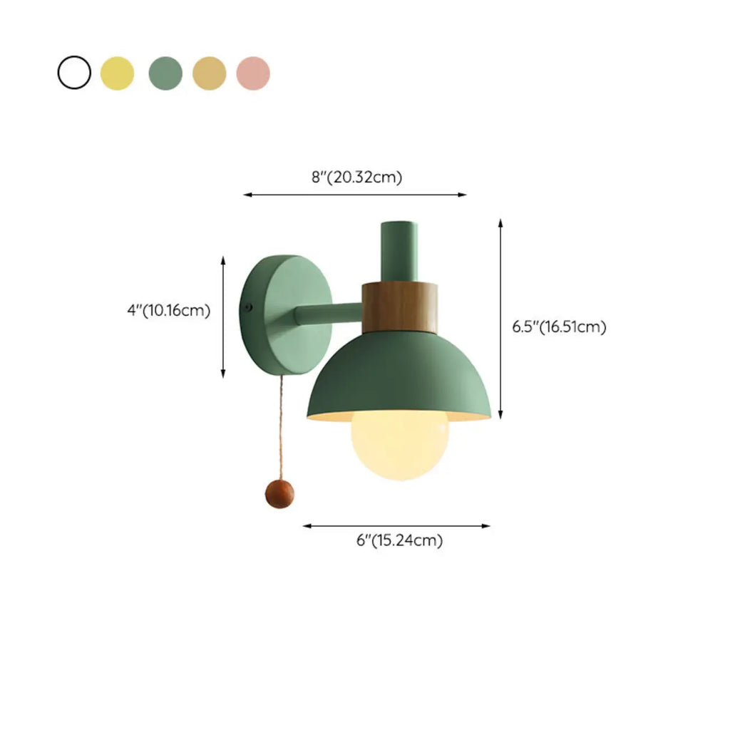 Chaînette pour applique murale moderne en forme de dôme pour miroir de salle de bain