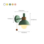 Chaînette pour applique murale moderne en forme de dôme pour miroir de salle de bain