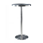 Table de bar industrielle en acier inoxydable argenté