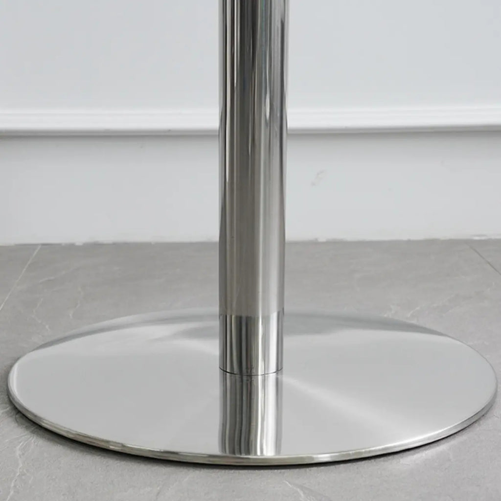 Table de bar industrielle en acier inoxydable argenté
