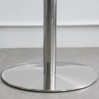 Table de bar industrielle en acier inoxydable argenté