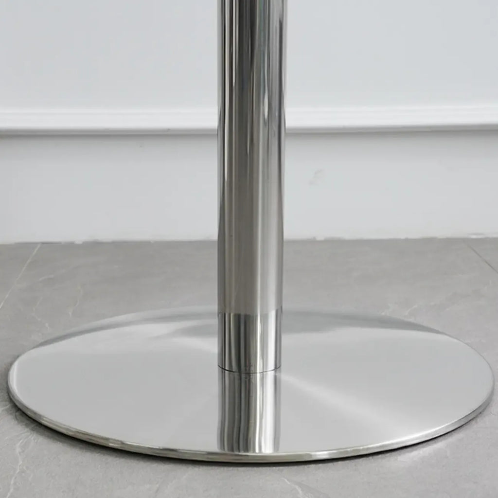 Table de bar industrielle en acier inoxydable argenté