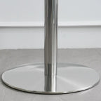 Table de bar industrielle en acier inoxydable argenté