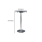 Table de bar industrielle en acier inoxydable argenté