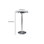 Table de bar industrielle en acier inoxydable argenté