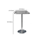Table de bar industrielle en acier inoxydable argenté