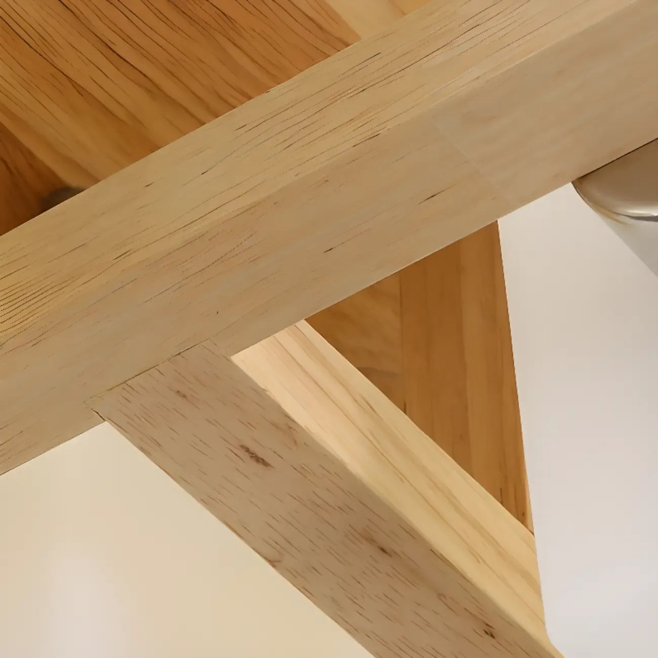 Plafonnier semi-encastré carré en verre et bois naturel de 8,5 pouces de hauteur
