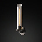 Applique murale moderne cylindrique en métal et cristal, mini-lumière
