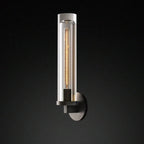 Applique murale moderne cylindrique en métal et cristal, mini-lumière
