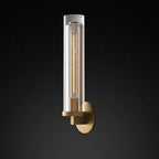 Applique murale moderne cylindrique en métal et cristal, mini-lumière