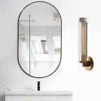 Applique murale moderne cylindrique en métal et cristal, mini-lumière