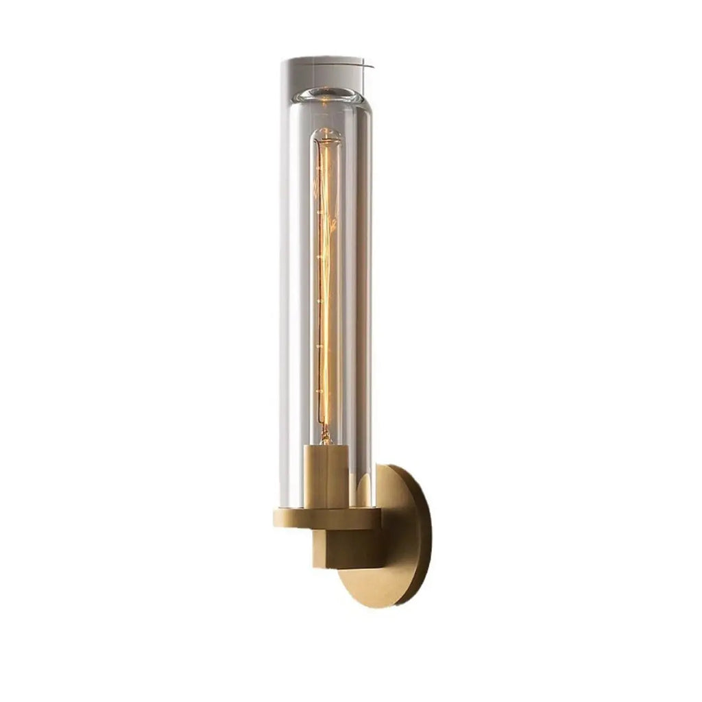 Applique murale moderne cylindrique en métal et cristal, mini-lumière