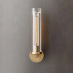 Applique murale moderne cylindrique en métal et cristal, mini-lumière