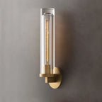 Applique murale moderne cylindrique en métal et cristal, mini-lumière