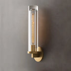 Applique murale moderne cylindrique en métal et cristal, mini-lumière