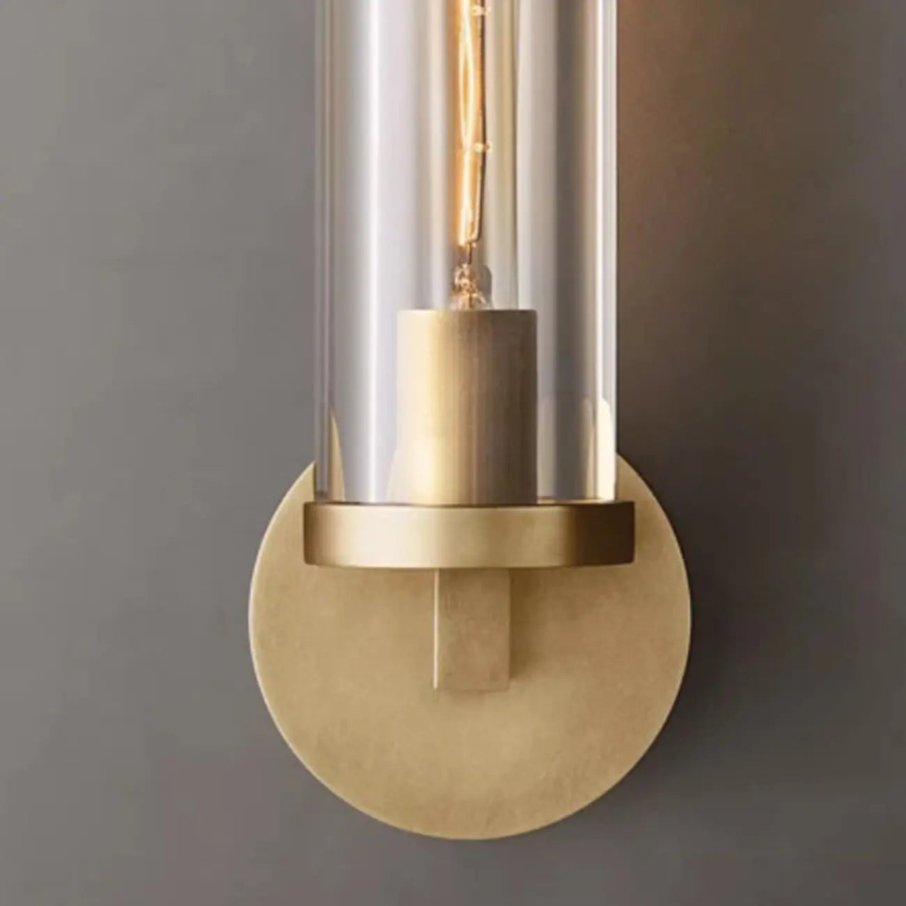 Applique murale moderne cylindrique en métal et cristal, mini-lumière