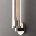 Applique murale moderne cylindrique en métal et cristal, mini-lumière
