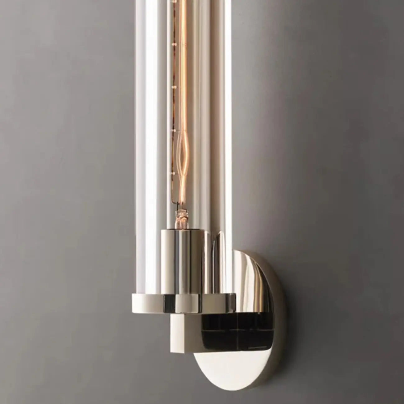Applique murale moderne cylindrique en métal et cristal, mini-lumière