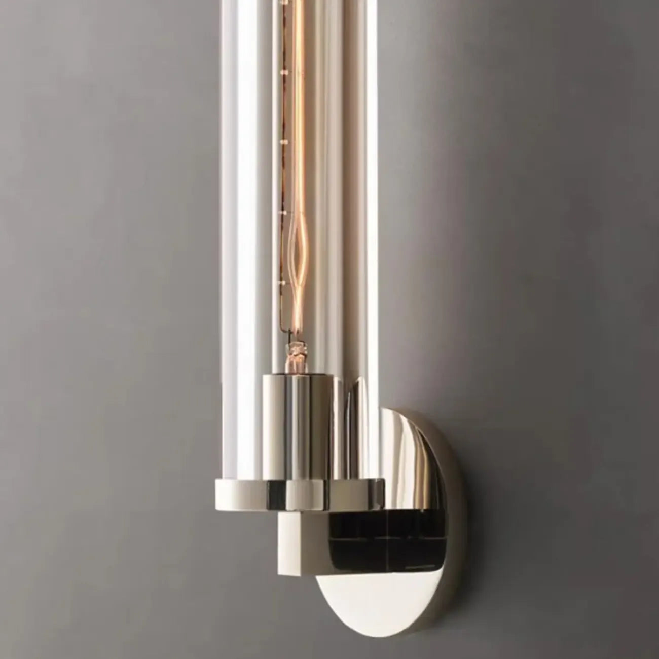 Applique murale moderne cylindrique en métal et cristal, mini-lumière