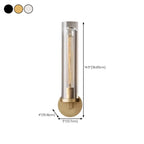 Applique murale moderne cylindrique en métal et cristal, mini-lumière