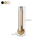 Applique murale moderne cylindrique en métal et cristal, mini-lumière
