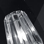 Applique murale élégante en métal doré lisse et cristal
