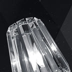 Applique murale élégante en métal doré lisse et cristal
