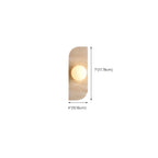 Applique murale moderne en verre et pierre beige avec globe