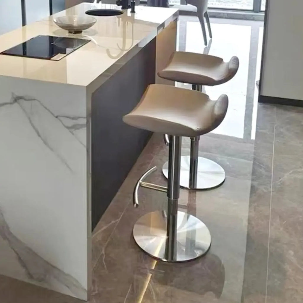 Tabourets de bar pivotants modernes réglables en similicuir