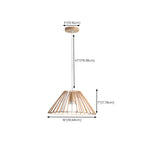 Suspension géométrique moderne en bois à 2 lumières pour salle à manger
