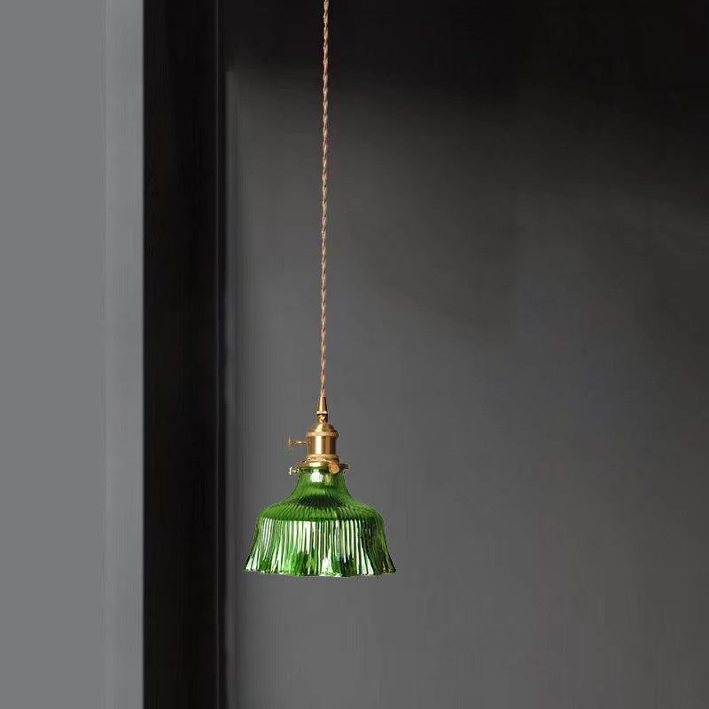Suspension moderne en verre vert, réglable, pour cuisine/salle à manger
