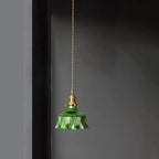Suspension moderne en verre vert, réglable, pour cuisine/salle à manger