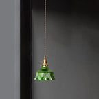 Suspension moderne en verre vert, réglable, pour cuisine/salle à manger