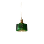 Suspension moderne en verre vert, réglable, pour cuisine/salle à manger