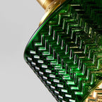 Suspension moderne en verre vert, réglable, pour cuisine/salle à manger