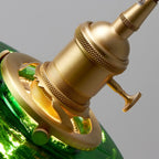 Suspension moderne en verre vert, réglable, pour cuisine/salle à manger