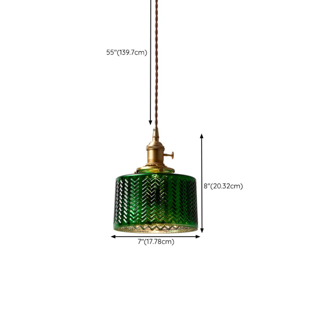 Suspension moderne en verre vert, réglable, pour cuisine/salle à manger